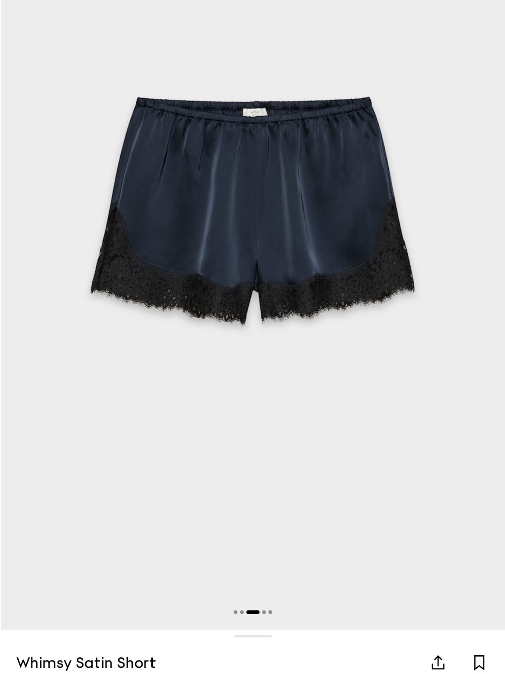 ARITZIA WHIMSY SATIN SHORTS